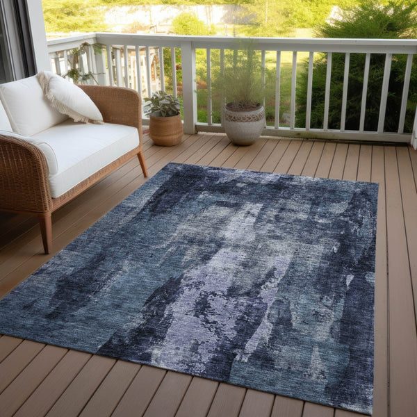 Homeroots 3' Stylish Brown Black And Beige Abstract Washable Area Rug For Indoor And Outdoor Spaces 8' X 10' Polyester 603170