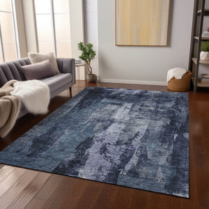 Homeroots 3' Stylish Brown Black And Beige Abstract Washable Area Rug For Indoor And Outdoor Spaces 9' X 12' Polyester 603171