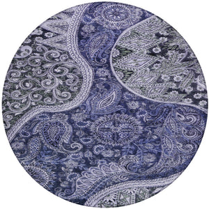 Homeroots 3' Brown Beige Tan Floral Medallion Washable Area Rug For Indoor Outdoor Spaces, Durable & Stylish 8' Round Polyester 603181