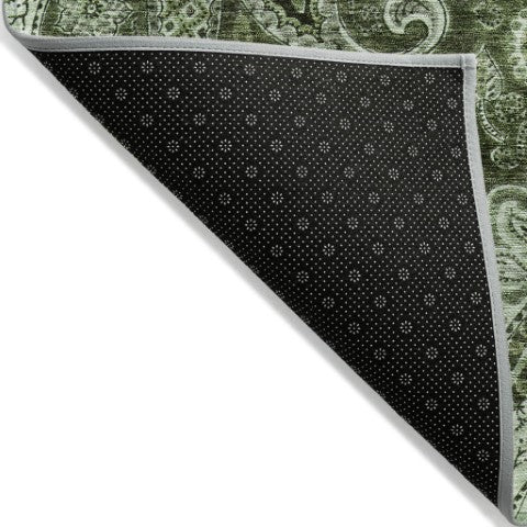 Homeroots 3' Brown Beige Tan Floral Medallion Washable Area Rug For Indoor Outdoor Spaces, Durable & Stylish 5' X 8' Polyester 603186