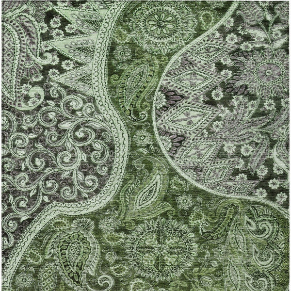 Homeroots 3' Brown Beige Tan Floral Medallion Washable Area Rug For Indoor Outdoor Spaces, Durable & Stylish 8' X 10' Polyester 603188