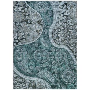 Homeroots 3' Brown Beige Tan Floral Medallion Washable Area Rug For Indoor Outdoor Spaces, Durable & Stylish 3' X 5' Polyester 603197