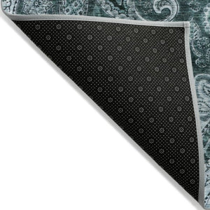 Homeroots 3' Brown Beige Tan Floral Medallion Washable Area Rug For Indoor Outdoor Spaces, Durable & Stylish 5' X 8' Polyester 603198