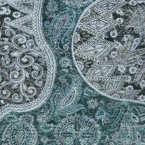 Homeroots 3' Brown Beige Tan Floral Medallion Washable Area Rug For Indoor Outdoor Spaces, Durable & Stylish 9' X 12' Polyester 603201