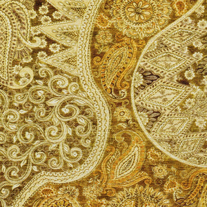 Homeroots 3' Brown Beige Tan Floral Medallion Washable Area Rug For Indoor Outdoor Spaces, Durable & Stylish 9' X 12' Polyester 603207