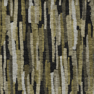 Homeroots 3'' Striped Washable Indoor Outdoor Area Rug - Durable, Stain Resistant, Perfect For High Traffic Spaces 9' X 12' Polyester 603213