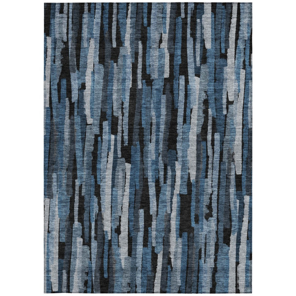Homeroots 3'' Striped Washable Indoor Outdoor Area Rug - Durable, Stain Resistant, Perfect For High Traffic Spaces 3' X 5' Polyester 603215