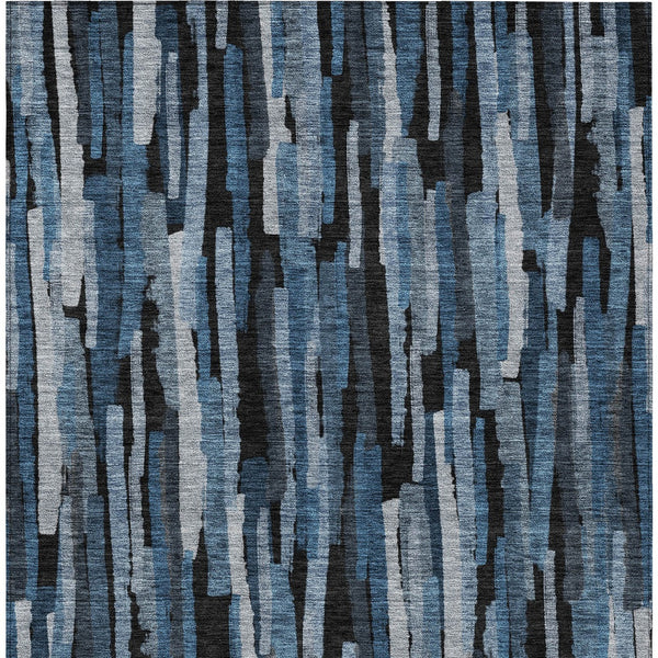 Homeroots 3'' Striped Washable Indoor Outdoor Area Rug - Durable, Stain Resistant, Perfect For High Traffic Spaces 3' X 5' Polyester 603215