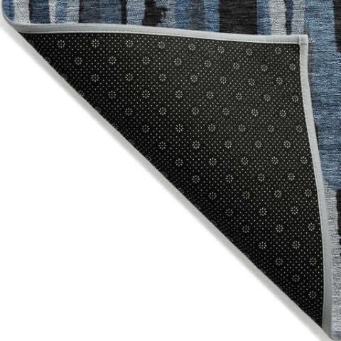 Homeroots 3'' Striped Washable Indoor Outdoor Area Rug - Durable, Stain Resistant, Perfect For High Traffic Spaces 5' X 8' Polyester 603216