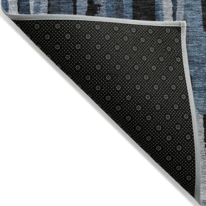 Homeroots 3'' Striped Washable Indoor Outdoor Area Rug - Durable, Stain Resistant, Perfect For High Traffic Spaces 8' Round Polyester 603217