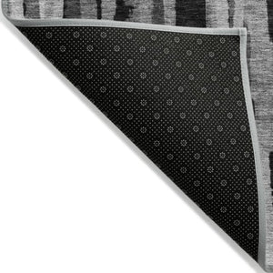 Homeroots 3'' Striped Washable Indoor Outdoor Area Rug - Durable, Stain Resistant, Perfect For High Traffic Spaces 9' X 12' Polyester 603225