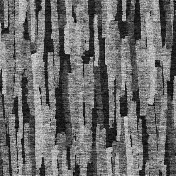 Homeroots 3'' Striped Washable Indoor Outdoor Area Rug - Durable, Stain Resistant, Perfect For High Traffic Spaces 9' X 12' Polyester 603225