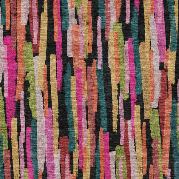 Homeroots 3'' Striped Washable Indoor Outdoor Area Rug - Durable, Stain Resistant, Perfect For High Traffic Spaces 3' X 5' Polyester 603227