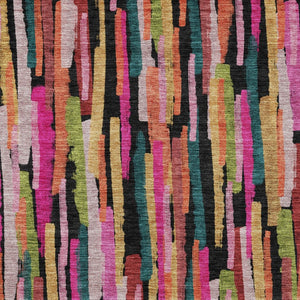 Homeroots 3'' Striped Washable Indoor Outdoor Area Rug - Durable, Stain Resistant, Perfect For High Traffic Spaces 5' X 8' Polyester 603228