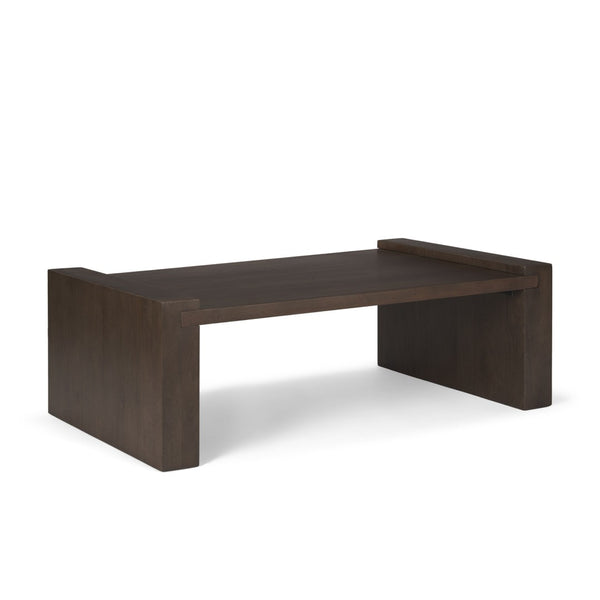 Homeroots 48" Dark Brown Solid Wood Sled Coffee Table – Stylish Centerpiece For Living Room, Office & More!   603249