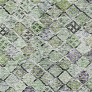 Homeroots 3' Geometric Blue Purple And Gray Washable Area Rug For Indoor And Outdoor Spaces, Durable Design 8' X 10' Polyester 603260