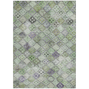 Homeroots 3' Geometric Blue Purple And Gray Washable Area Rug For Indoor And Outdoor Spaces, Durable Design 9' X 12' Polyester 603261