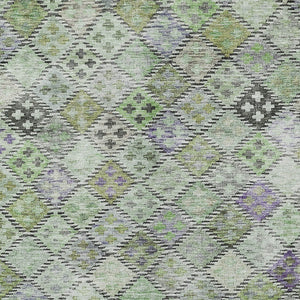 Homeroots 3' Geometric Blue Purple And Gray Washable Area Rug For Indoor And Outdoor Spaces, Durable Design 9' X 12' Polyester 603261