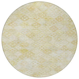 Homeroots 3' Geometric Blue Purple And Gray Washable Area Rug For Indoor And Outdoor Spaces, Durable Design 8' Round Polyester 603271