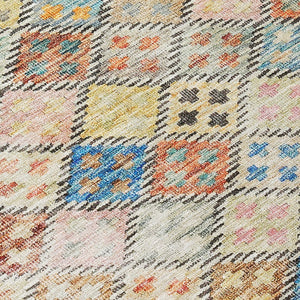 Homeroots 3' Geometric Blue Purple And Gray Washable Area Rug For Indoor And Outdoor Spaces, Durable Design 5' X 8' Polyester 603282