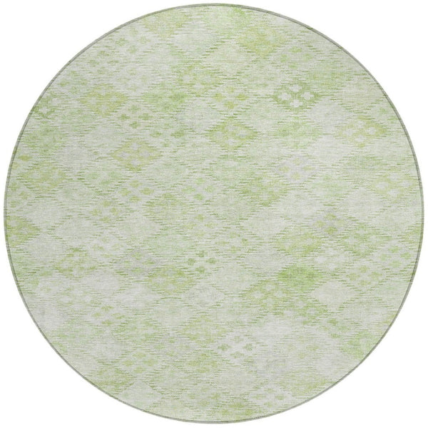 Homeroots 3' Geometric Blue Purple And Gray Washable Area Rug For Indoor And Outdoor Spaces, Durable Design 8' Round Polyester 603289