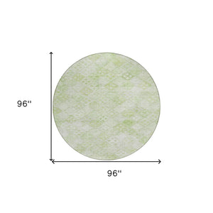 Homeroots 3' Geometric Blue Purple And Gray Washable Area Rug For Indoor And Outdoor Spaces, Durable Design 8' Round Polyester 603289