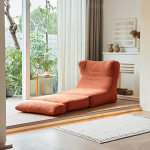 English Elm Cloud Corduroy Sleeper Chair Foldable High Density Foam Seat for Small Space Living Orange W1765P448612