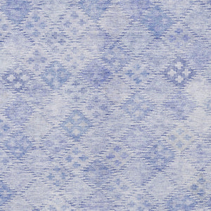 Homeroots 3' Geometric Blue Purple And Gray Washable Area Rug For Indoor And Outdoor Spaces, Durable Design 3' X 5' Polyester 603293