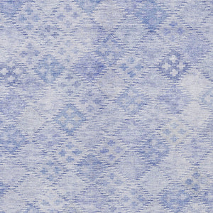 Homeroots 3' Geometric Blue Purple And Gray Washable Area Rug For Indoor And Outdoor Spaces, Durable Design 5' X 8' Polyester 603294