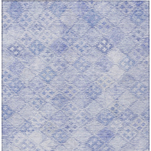 Homeroots 3' Geometric Blue Purple And Gray Washable Area Rug For Indoor And Outdoor Spaces, Durable Design 9' X 12' Polyester 603297