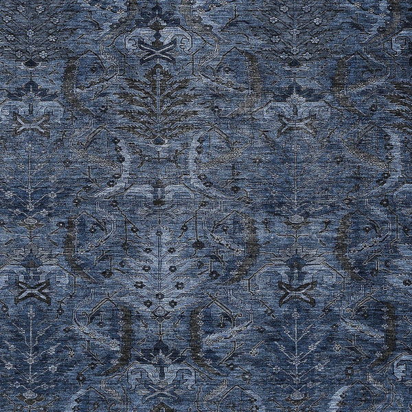 Homeroots 3' Artichoke Green Gray Tan Damask Washable Area Rug For Indoor And Outdoor Spaces, Durable Design 3' X 5' Polyester 603323