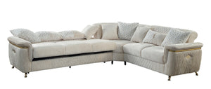 English Elm Argo Contemporary L-shaped Sectional Sofa with Steel Base and Six Seat Capacity Beige B009S02184