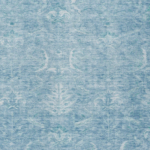 Homeroots 3' Artichoke Green And Ivory Damask Washable Area Rug For Stylish Indoor And Outdoor Spaces 10' X 14' Polyester 603364