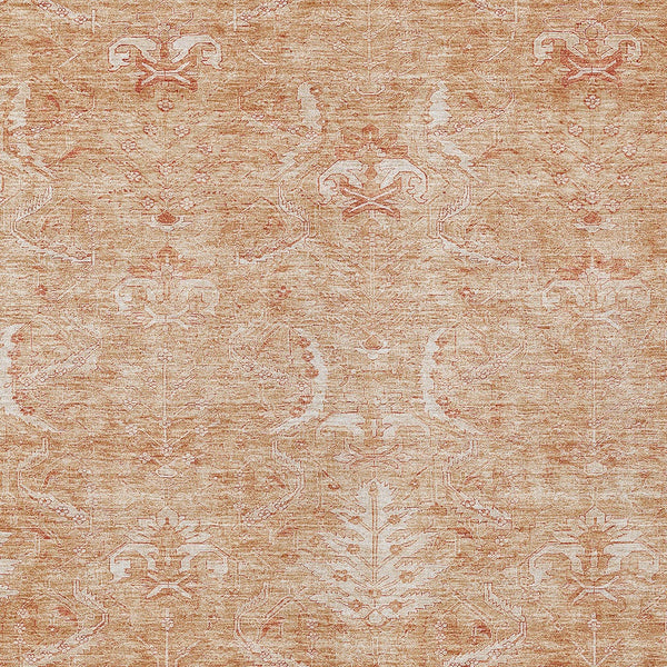 Homeroots 3' Artichoke Green And Ivory Damask Washable Area Rug For Stylish Indoor And Outdoor Spaces 9' X 12' Polyester 603369