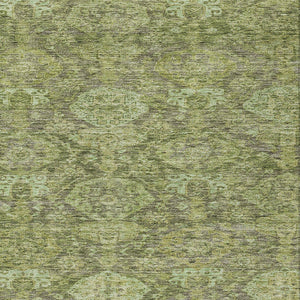 Homeroots 3' Brown And Tan Damask Washable Area Rug - Stylish, Durable Indoor Outdoor Decor For Any Space 3' X 5' Polyester 603383