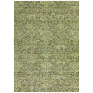 Homeroots 3' Brown And Tan Damask Washable Area Rug - Stylish, Durable Indoor Outdoor Decor For Any Space 9' X 12' Polyester 603387