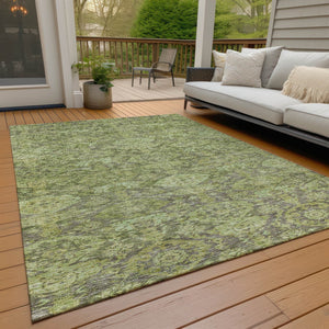 Homeroots 3' Brown And Tan Damask Washable Area Rug - Stylish, Durable Indoor Outdoor Decor For Any Space 9' X 12' Polyester 603387