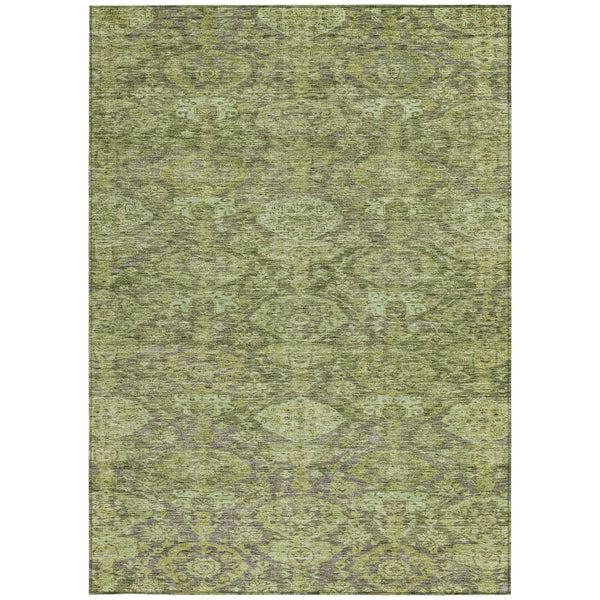 Homeroots 3' Brown And Tan Damask Washable Area Rug - Stylish, Durable Indoor Outdoor Decor For Any Space 10' X 14' Polyester 603388