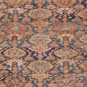 Homeroots 3' Brown And Tan Damask Washable Area Rug - Stylish, Durable Indoor Outdoor Decor For Any Space 8' X 10' Polyester 603392