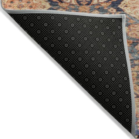 Homeroots 3' Brown And Tan Damask Washable Area Rug - Stylish, Durable Indoor Outdoor Decor For Any Space 9' X 12' Polyester 603393