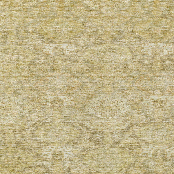 Homeroots 3' Brown And Tan Damask Washable Area Rug - Stylish, Durable Indoor Outdoor Decor For Any Space 8' X 10' Polyester 603398