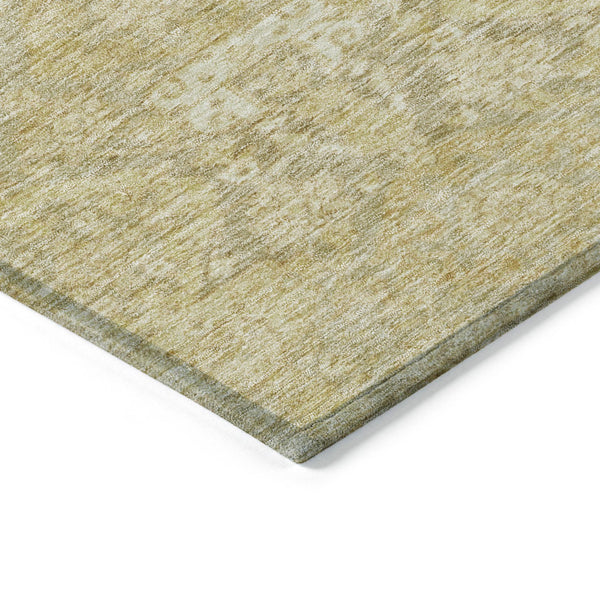 Homeroots 3' Brown And Tan Damask Washable Area Rug - Stylish, Durable Indoor Outdoor Decor For Any Space 9' X 12' Polyester 603399