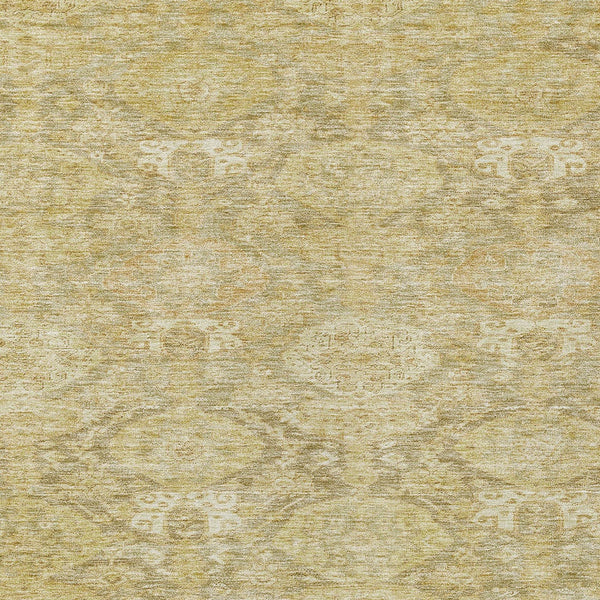 Homeroots 3' Brown And Tan Damask Washable Area Rug - Stylish, Durable Indoor Outdoor Decor For Any Space 10' X 14' Polyester 603400