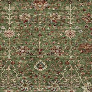 Homeroots 3' Black Brown And Red Floral Washable Area Rug - Durable Indoor Outdoor Design For Any Space 5' X 8' Polyester 603414