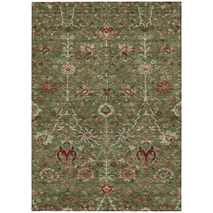 Homeroots 3' Black Brown And Red Floral Washable Area Rug - Durable Indoor Outdoor Design For Any Space 9' X 12' Polyester 603417