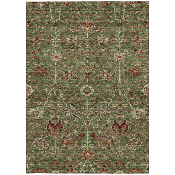 Homeroots 3' Black Brown And Red Floral Washable Area Rug - Durable Indoor Outdoor Design For Any Space 9' X 12' Polyester 603417