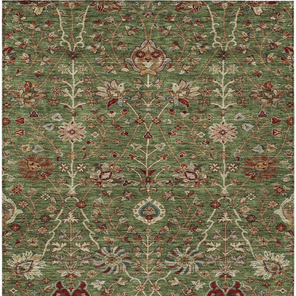 Homeroots 3' Black Brown And Red Floral Washable Area Rug - Durable Indoor Outdoor Design For Any Space 9' X 12' Polyester 603417