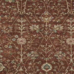 Homeroots 3' Black Brown And Red Floral Washable Area Rug - Durable Indoor Outdoor Design For Any Space 3' X 5' Polyester 603431