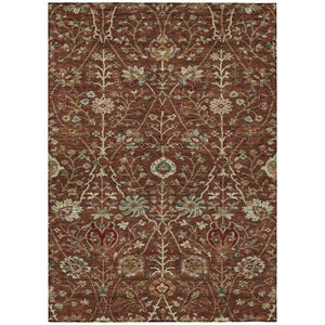 HomeRoots 5' Floral Washable Indoor Outdoor Area Rug - Durable, Stain-Resistant Design for All Spaces 8' X 10' 603434
