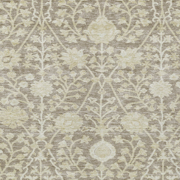 Homeroots 3' Artichoke Green Floral Indoor Outdoor Area Rug - Durable, Washable, Stain-resistant Design 3' X 5' Polyester 603443